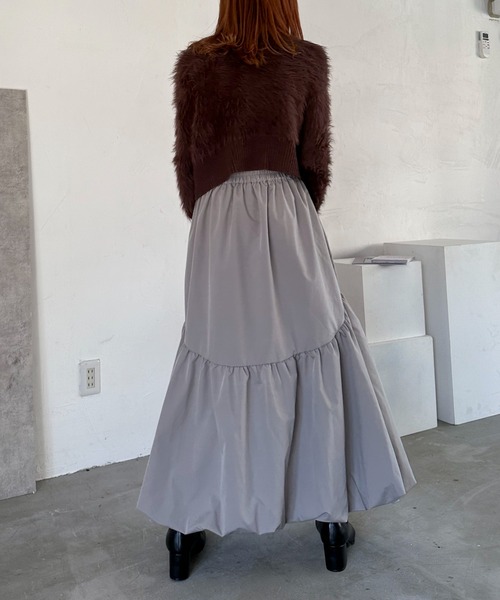 EPIMI E'PIMMY（エピミエピミー）の「ラウンドティアードバルーンスカート（スカート・レディース・チャコールグレー/ブラック/グレイッシュベージュ・MEDIUM）」の22枚目の写真