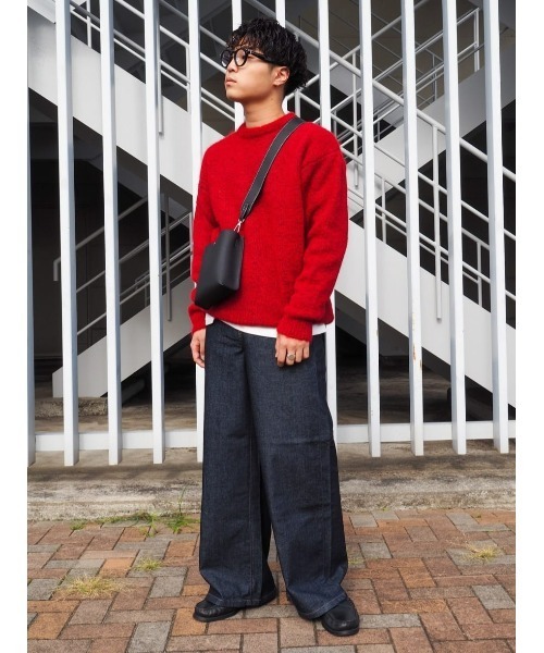 BACK NUMBER(バックナンバー)の「【BACK NUMBER】シャギーニットクルーネックレイヤード(ニット/セーター・メンズ・レッド/ブラック/ブラウン・L/M/XL)」の16枚目の写真