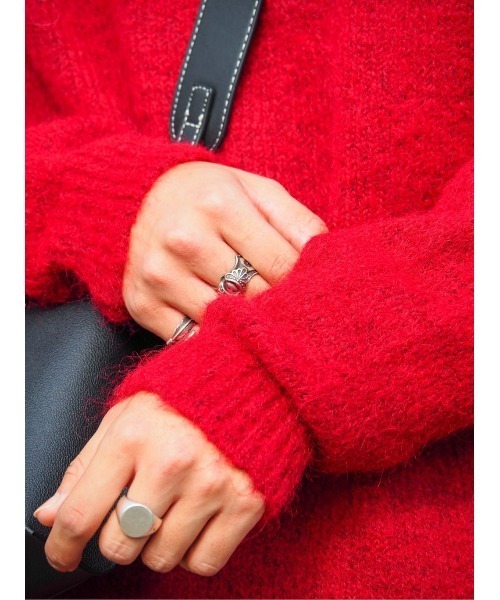 BACK NUMBER(バックナンバー)の「【BACK NUMBER】シャギーニットクルーネックレイヤード(ニット/セーター・メンズ・レッド/ブラック/ブラウン・L/M/XL)」の18枚目の写真