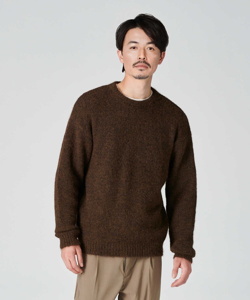 BACK NUMBER(バックナンバー)の「【BACK NUMBER】シャギーニットクルーネックレイヤード(ニット/セーター・メンズ・レッド/ブラック/ブラウン・L/M/XL)」の14枚目の写真