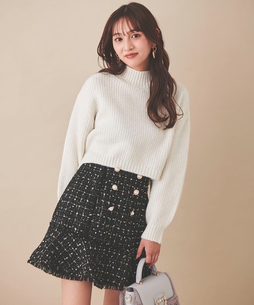 CHANEL ツイード フリンジ付き ミルキーミニスカート 31 Sons de mode（トランテアン ソン ドゥ モード）の「裾フレア