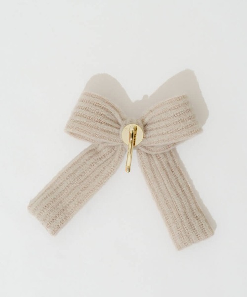 flower（フラワー）の「ニットリボンピン（ヘアピン・レディース・アイボリー/ブラック・FREE）」の10枚目の写真