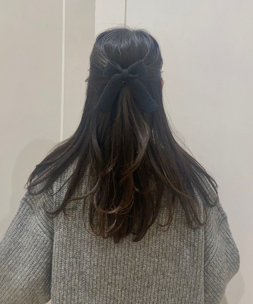 flower（フラワー）の「ニットリボンピン（ヘアピン・レディース・アイボリー/ブラック・FREE）」の14枚目の写真