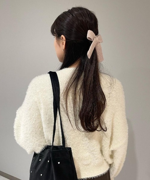 flower（フラワー）の「ニットリボンピン（ヘアピン・レディース・アイボリー/ブラック・FREE）」の16枚目の写真