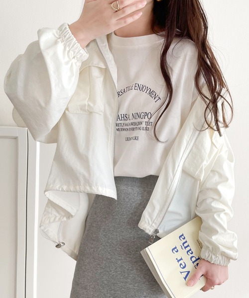 セール】アクティブにお洒落見え。ダブルジップ裾ドロストショート