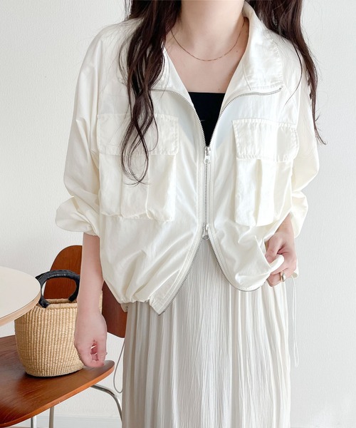 セール】アクティブにお洒落見え。ダブルジップ裾ドロストショート