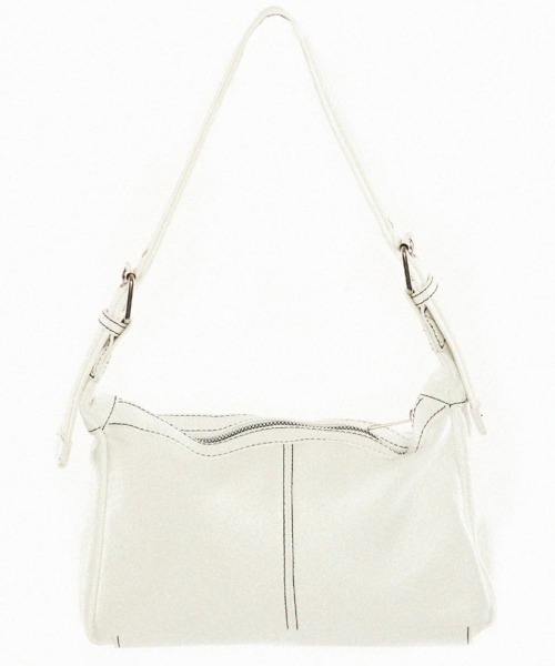 Basic Pleasure Mode(ベーシックプレジャーモード)の「ストリートファッション Y2Kファッション Basic Pleasure Mode ベーシックプレジャーモード WHITE RUSSIAN SHOULDER BAG バッグ ショルダーバッグ エアポッズポケット エアポッズ ポーチ フェイクレザー 肩掛けバッグ ファッション小物(ショルダーバッグ・レディース・ホワイト・ONE SIZE)」の5枚目の写真