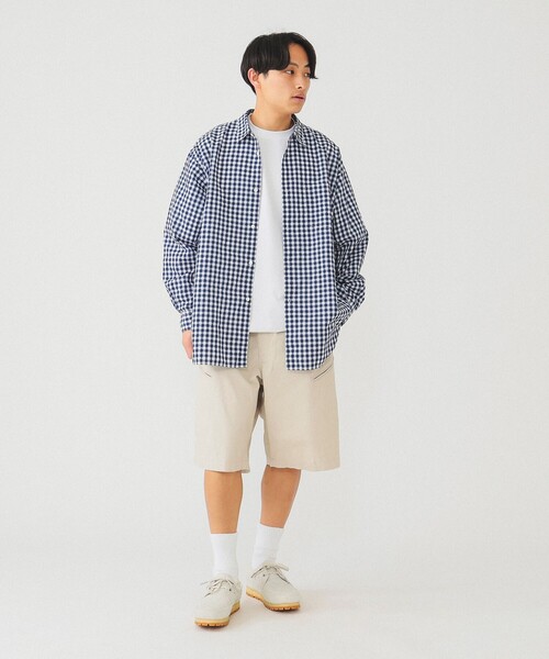 BEAMS（ビームス）の「BEAMS / テック ミニレギュラーカラー シャツ（シャツ/ブラウス・メンズ・ブルー/オリーブ・S/M/XL/L）」の5枚目の写真