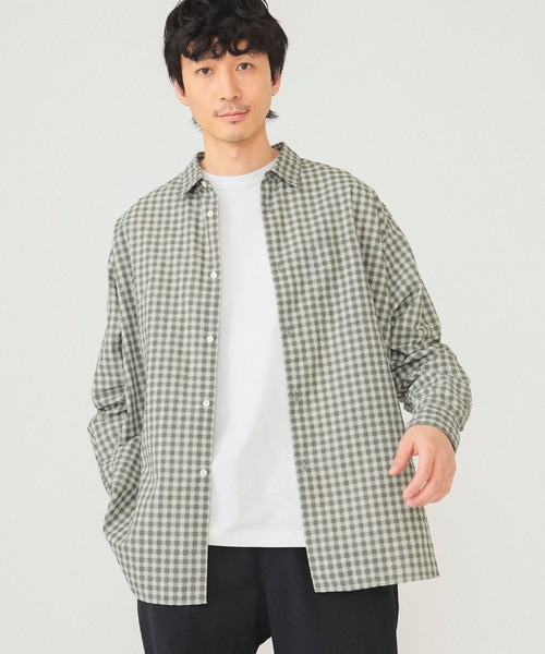 BEAMS（ビームス）の「BEAMS / テック ミニレギュラーカラー シャツ（シャツ/ブラウス・メンズ・ブルー/オリーブ・S/M/XL/L）」の15枚目の写真