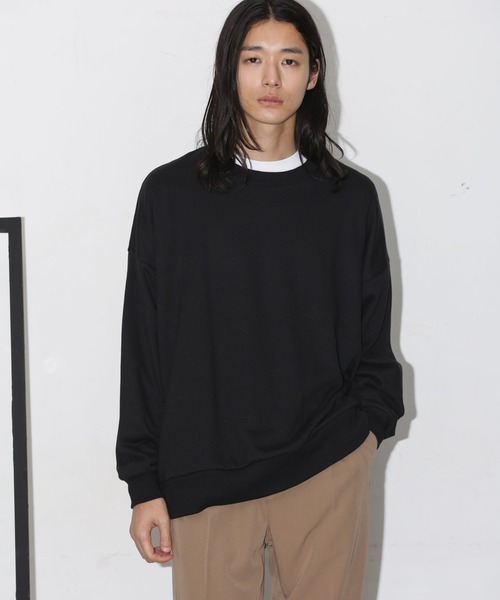 NANO universe（ナノユニバース）の「ビックシルエットクルーネックスウェット（スウェット・メンズ・ブラック/グリーン/ブルーグレー/グレー系その他4・M/L）」の2枚目の写真