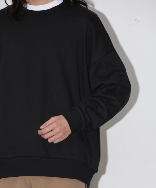NANO universe（ナノユニバース）の「ビックシルエットクルーネックスウェット（スウェット・メンズ・ブラック/グリーン/ブルーグレー/グレー系その他4・M/L）」の22枚目の写真