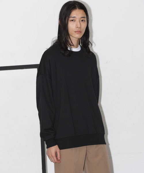 NANO universe（ナノユニバース）の「ビックシルエットクルーネックスウェット（スウェット・メンズ・ブラック/グリーン/ブルーグレー/グレー系その他4・M/L）」の5枚目の写真