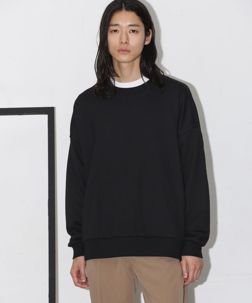 NANO universe（ナノユニバース）の「ビックシルエットクルーネックスウェット（スウェット・メンズ・ブラック/グリーン/ブルーグレー/グレー系その他4・M/L）」の6枚目の写真
