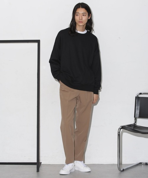 NANO universe（ナノユニバース）の「ビックシルエットクルーネックスウェット（スウェット・メンズ・ブラック/グリーン/ブルーグレー/グレー系その他4・M/L）」の7枚目の写真