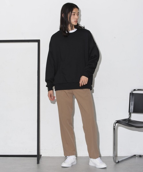 NANO universe（ナノユニバース）の「ビックシルエットクルーネックスウェット（スウェット・メンズ・ブラック/グリーン/ブルーグレー/グレー系その他4・M/L）」の8枚目の写真