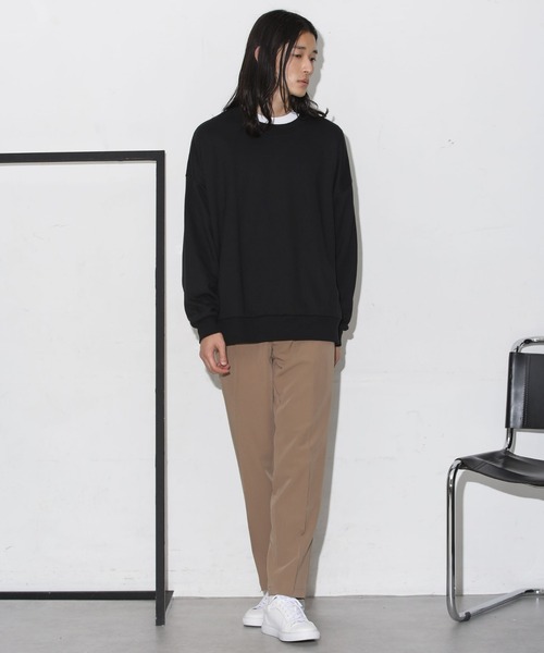 NANO universe（ナノユニバース）の「ビックシルエットクルーネックスウェット（スウェット・メンズ・ブラック/グリーン/ブルーグレー/グレー系その他4・M/L）」の9枚目の写真