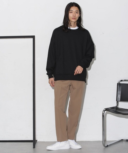 NANO universe（ナノユニバース）の「ビックシルエットクルーネックスウェット（スウェット・メンズ・ブラック/グリーン/ブルーグレー/グレー系その他4・M/L）」の10枚目の写真