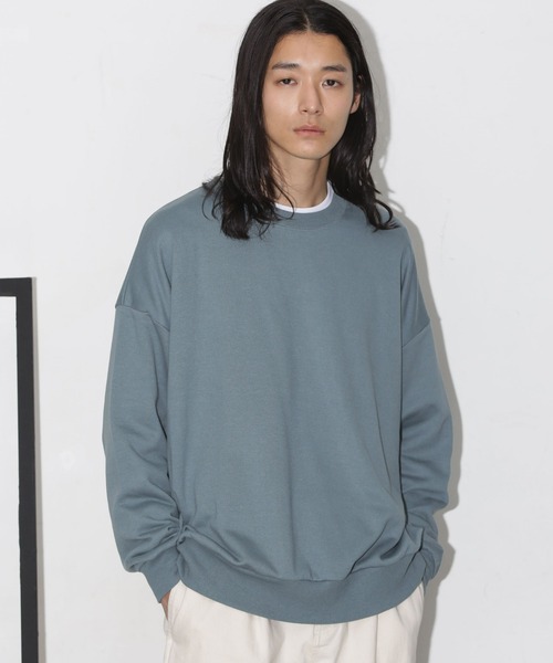 NANO universe（ナノユニバース）の「ビックシルエットクルーネックスウェット（スウェット・メンズ・ブラック/グリーン/ブルーグレー/グレー系その他4・M/L）」の11枚目の写真