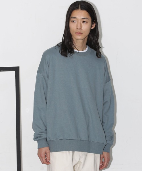 NANO universe（ナノユニバース）の「ビックシルエットクルーネックスウェット（スウェット・メンズ・ブラック/グリーン/ブルーグレー/グレー系その他4・M/L）」の13枚目の写真