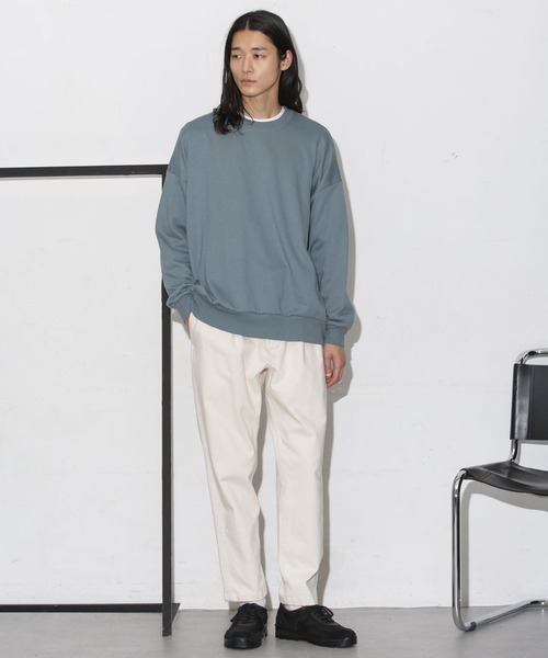 NANO universe（ナノユニバース）の「ビックシルエットクルーネックスウェット（スウェット・メンズ・ブラック/グリーン/ブルーグレー/グレー系その他4・M/L）」の14枚目の写真