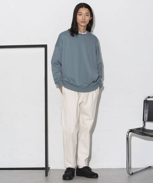 NANO universe（ナノユニバース）の「ビックシルエットクルーネックスウェット（スウェット・メンズ・ブラック/グリーン/ブルーグレー/グレー系その他4・M/L）」の15枚目の写真