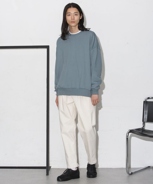 NANO universe（ナノユニバース）の「ビックシルエットクルーネックスウェット（スウェット・メンズ・ブラック/グリーン/ブルーグレー/グレー系その他4・M/L）」の16枚目の写真