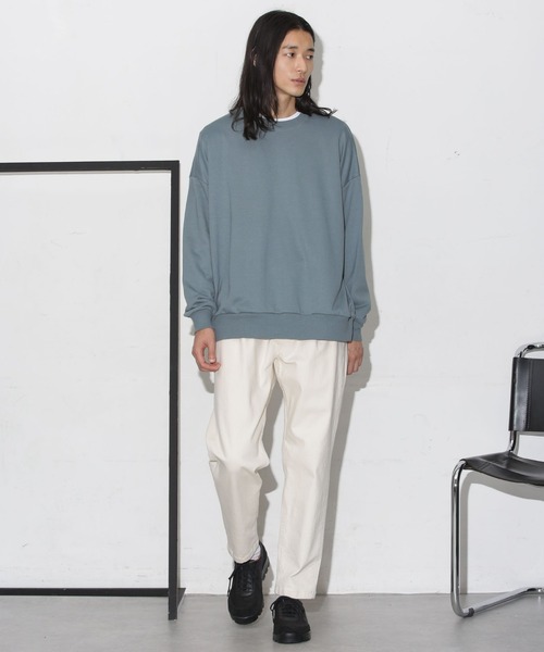 NANO universe（ナノユニバース）の「ビックシルエットクルーネックスウェット（スウェット・メンズ・ブラック/グリーン/ブルーグレー/グレー系その他4・M/L）」の17枚目の写真