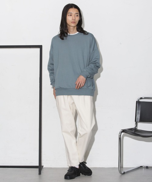 NANO universe（ナノユニバース）の「ビックシルエットクルーネックスウェット（スウェット・メンズ・ブラック/グリーン/ブルーグレー/グレー系その他4・M/L）」の18枚目の写真