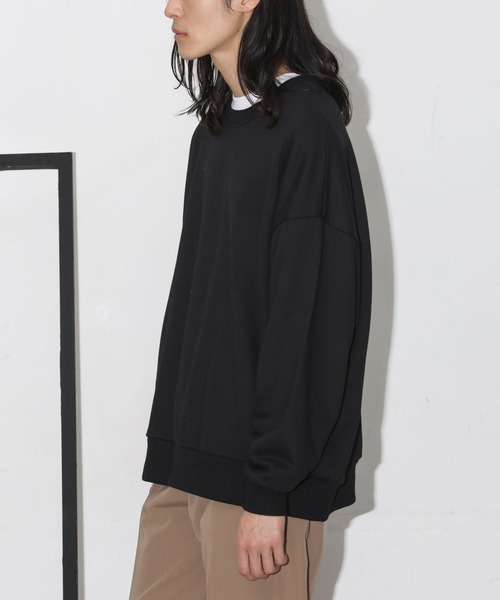 NANO universe（ナノユニバース）の「ビックシルエットクルーネックスウェット（スウェット・メンズ・ブラック/グリーン/ブルーグレー/グレー系その他4・M/L）」の19枚目の写真