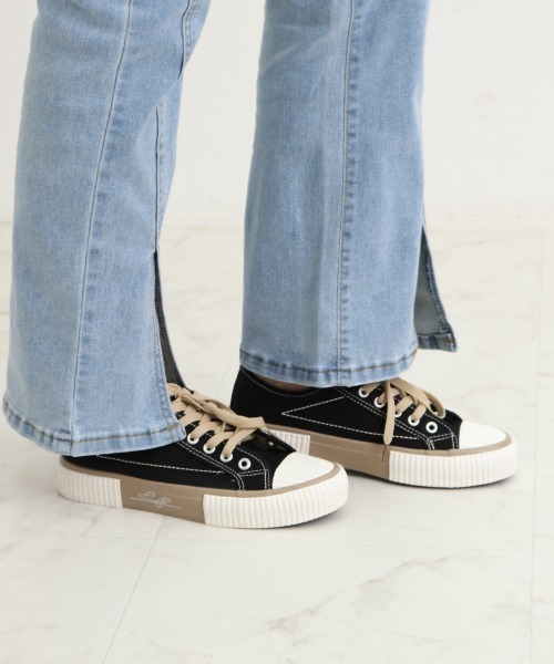 Miniministore（ミニミニストア）の「スニーカー レディース オルチャン（スニーカー・レディース・アイボリー/ブラック/パープル・25.0cm/24.5cm/24.0cm/23.0cm/22.5cm/23.5cm）」の21枚目の写真
