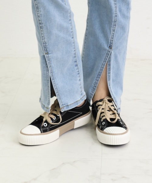Miniministore（ミニミニストア）の「スニーカー レディース オルチャン（スニーカー・レディース・アイボリー/ブラック/パープル・25.0cm/24.5cm/24.0cm/23.0cm/22.5cm/23.5cm）」の13枚目の写真