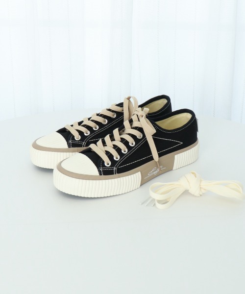 Miniministore（ミニミニストア）の「スニーカー レディース オルチャン（スニーカー・レディース・アイボリー/ブラック/パープル・25.0cm/24.5cm/24.0cm/23.0cm/22.5cm/23.5cm）」の17枚目の写真