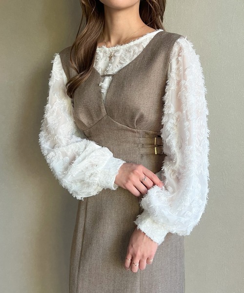 複数購入専用　美品　トゥービーシック　サイズ42 ヘリンボーンジャンパースカート 複数購入専用 美品 トゥービーシック サイズ42 ヘリンボーン