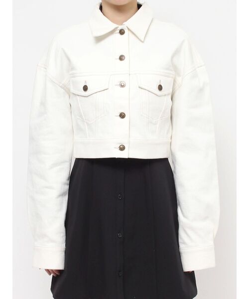 RESEXXY（リゼクシー）の「ステッチデザインショートジャケット（デニムジャケット・レディース・ホワイト/インディゴブルー・FREE）」の22枚目の写真