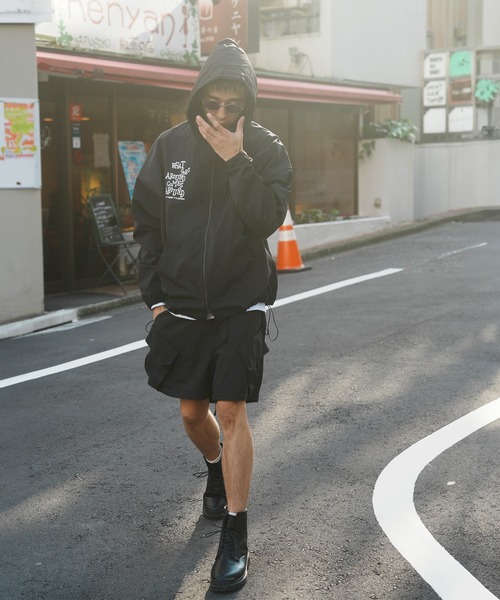 JACKROSE（ジャックローズ）の「JE-LOGO ZIP JKT（ナイロンジャケット・メンズ・ブラック/ブラウン系カモフラージュ・M/L）」の6枚目の写真