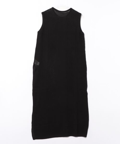 Q(キュー)の「透かし柄ニットワンピース(ワンピース・レディース・ブラック/アイボリー/グレー・MEDIUM)」の8枚目の写真