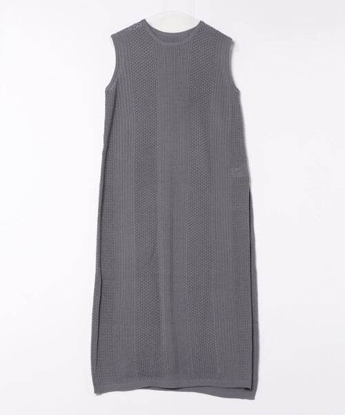 Q(キュー)の「透かし柄ニットワンピース(ワンピース・レディース・ブラック/アイボリー/グレー・MEDIUM)」の4枚目の写真