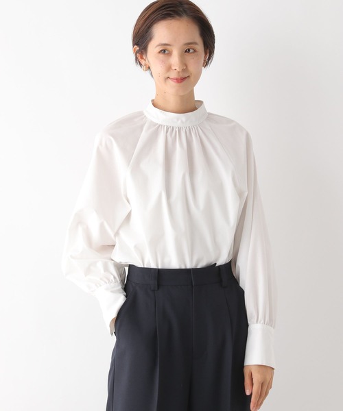 LEPSIM（レプシィム）の「【入卒式／セレモニー】ハイネックブラウス　989533（シャツ/ブラウス・レディース・ブラック/ブルー/オフホワイト・FREE）」の4枚目の写真