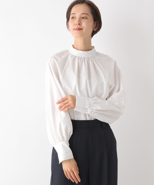 LEPSIM（レプシィム）の「【入卒式／セレモニー】ハイネックブラウス　989533（シャツ/ブラウス・レディース・ブラック/ブルー/オフホワイト・FREE）」の5枚目の写真