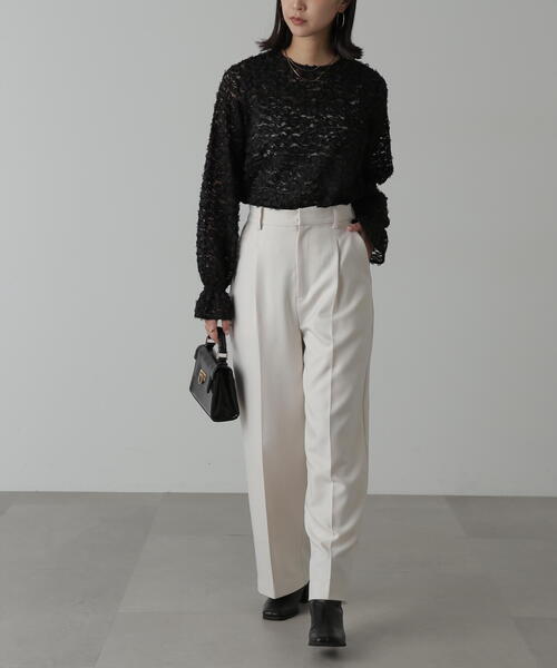 FREE'S MART(フリーズマート)の「◆レースフリルブラウス(シャツ/ブラウス・レディース・ホワイト/ブラック・FREE)」の6枚目の写真