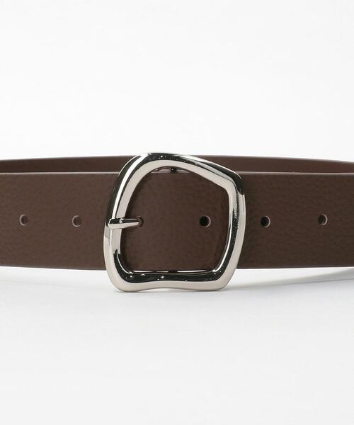 green label relaxing（グリーンレーベルリラクシング）の「ニュアンス バックル ベルト（ベルト・レディース・ブラック/ダークブラウン/ベージュ・FREE）」の5枚目の写真