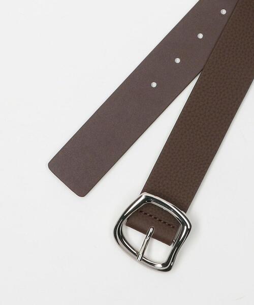 green label relaxing（グリーンレーベルリラクシング）の「ニュアンス バックル ベルト（ベルト・レディース・ブラック/ダークブラウン/ベージュ・FREE）」の6枚目の写真