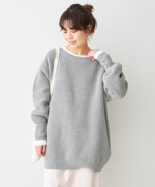 スピックアンドスパン　手編みニット Spick＆Span（スピック アンド スパン） ニット セーター ルーズニット