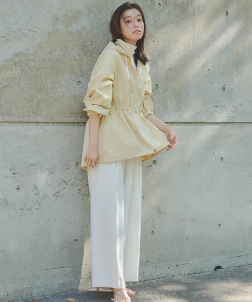 Droite lautreamont(ドロワットロートレアモン)の「ミニリップストップマウンテンパーカー≪手洗い可能≫(マウンテンパーカー・レディース・チャコールグレー/オフホワイト/イエロー・M/S)」の5枚目の写真