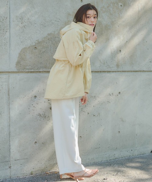 Droite lautreamont(ドロワットロートレアモン)の「ミニリップストップマウンテンパーカー≪手洗い可能≫(マウンテンパーカー・レディース・チャコールグレー/オフホワイト/イエロー・M/S)」の7枚目の写真