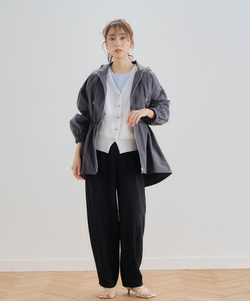 Droite lautreamont(ドロワットロートレアモン)の「ミニリップストップマウンテンパーカー≪手洗い可能≫(マウンテンパーカー・レディース・チャコールグレー/オフホワイト/イエロー・M/S)」の15枚目の写真
