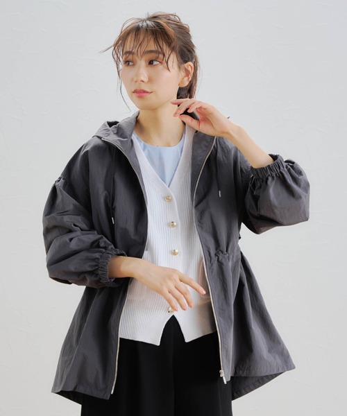 Droite lautreamont(ドロワットロートレアモン)の「ミニリップストップマウンテンパーカー≪手洗い可能≫(マウンテンパーカー・レディース・チャコールグレー/オフホワイト/イエロー・M/S)」の16枚目の写真