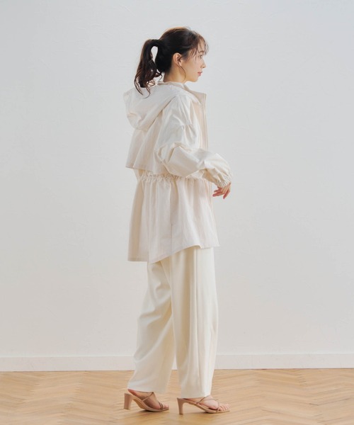 Droite lautreamont(ドロワットロートレアモン)の「ミニリップストップマウンテンパーカー≪手洗い可能≫(マウンテンパーカー・レディース・チャコールグレー/オフホワイト/イエロー・M/S)」の17枚目の写真