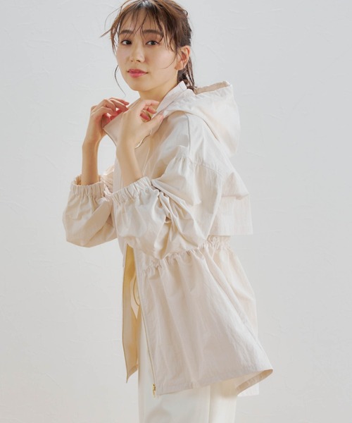 Droite lautreamont(ドロワットロートレアモン)の「ミニリップストップマウンテンパーカー≪手洗い可能≫(マウンテンパーカー・レディース・チャコールグレー/オフホワイト/イエロー・M/S)」の19枚目の写真