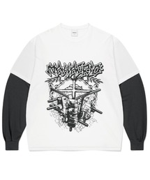 『mahagrid/マハグリッド』HYBRID LAYERED LS TEE/レイヤードロングスリーブTシャツ